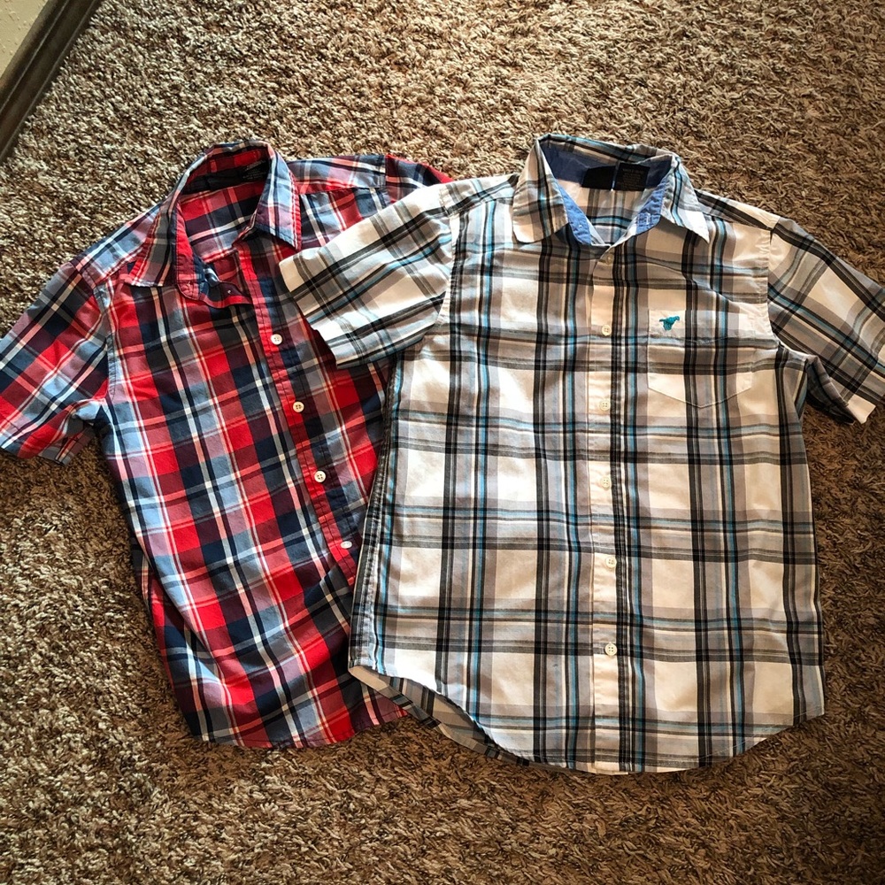 Wrangler button down shirts, boys size L 10/12
